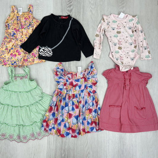 Sprout & Anko Baby Girls Clothing Bundle Size 1 Years (6 Pieces)