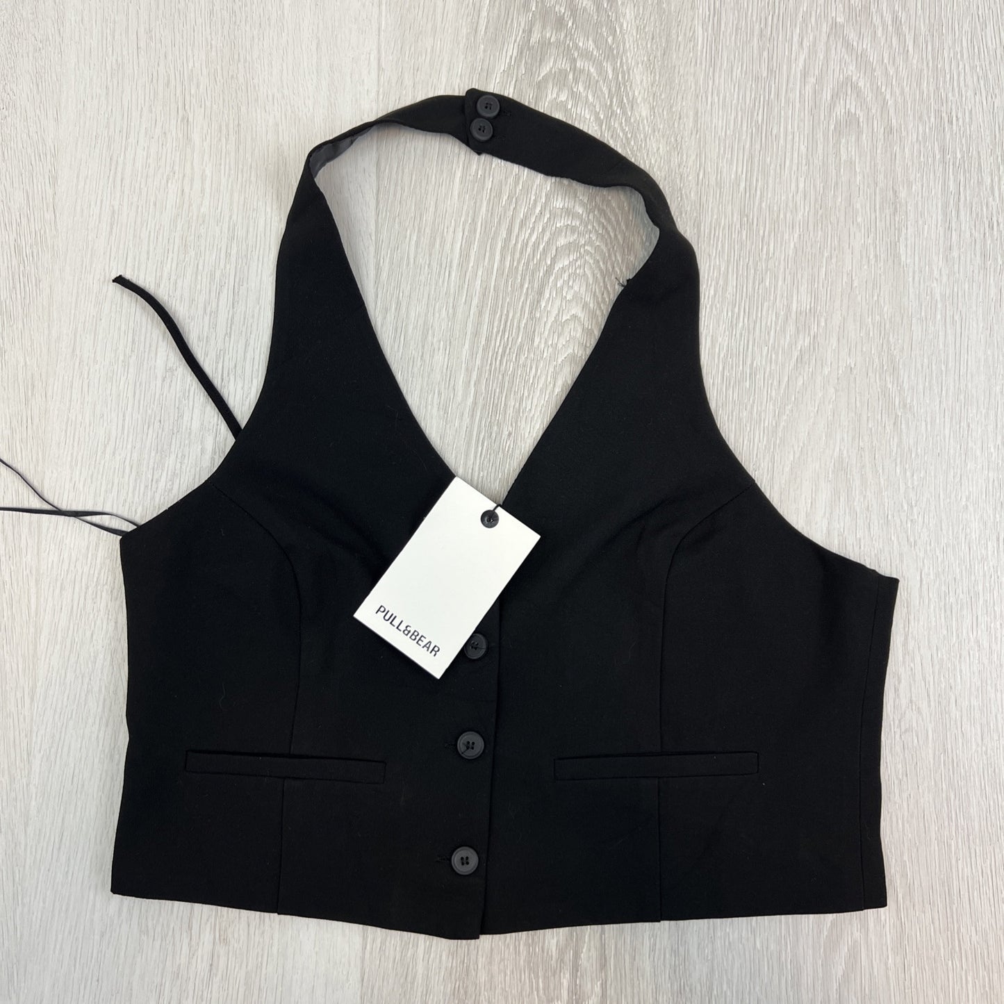 Pull&bear Womens Black Halter Neck Tank Top Size Large (NEW)
