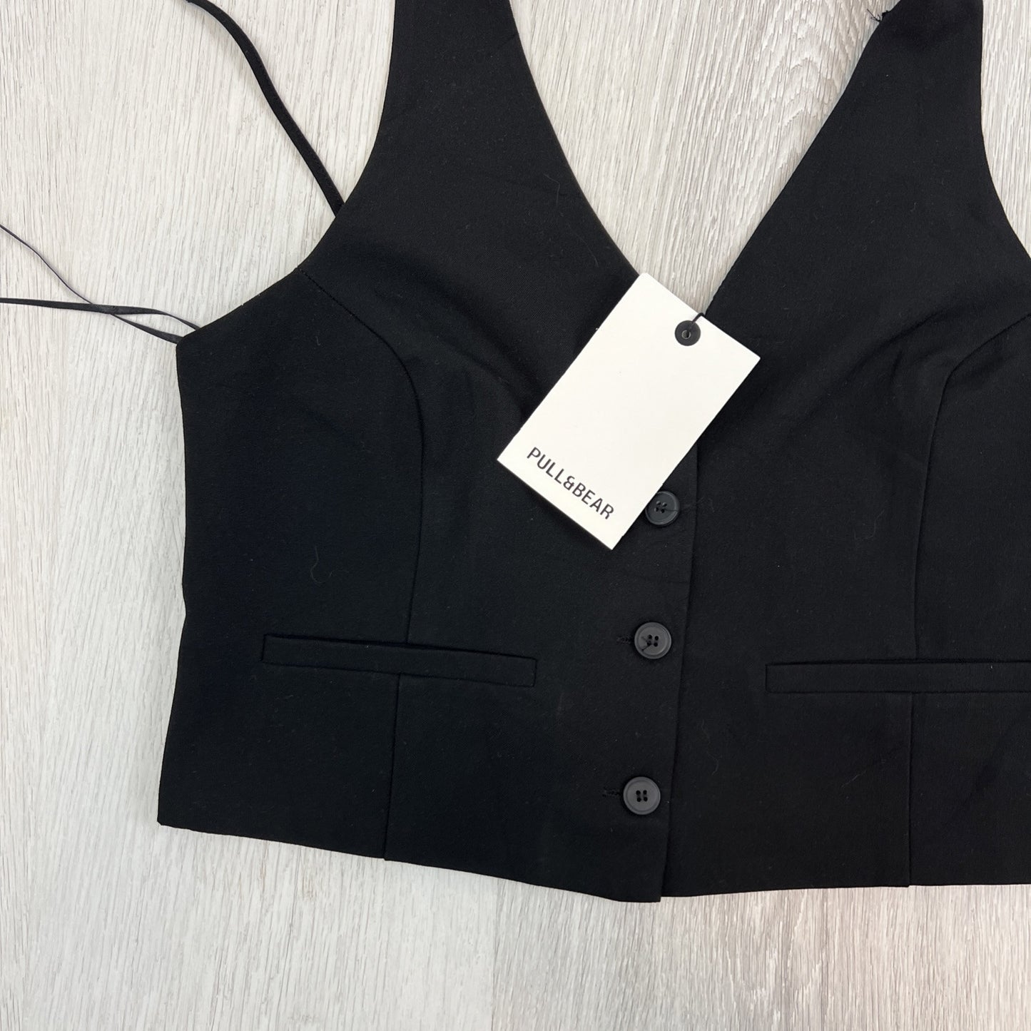 Pull&bear Womens Black Halter Neck Tank Top Size Large (NEW)