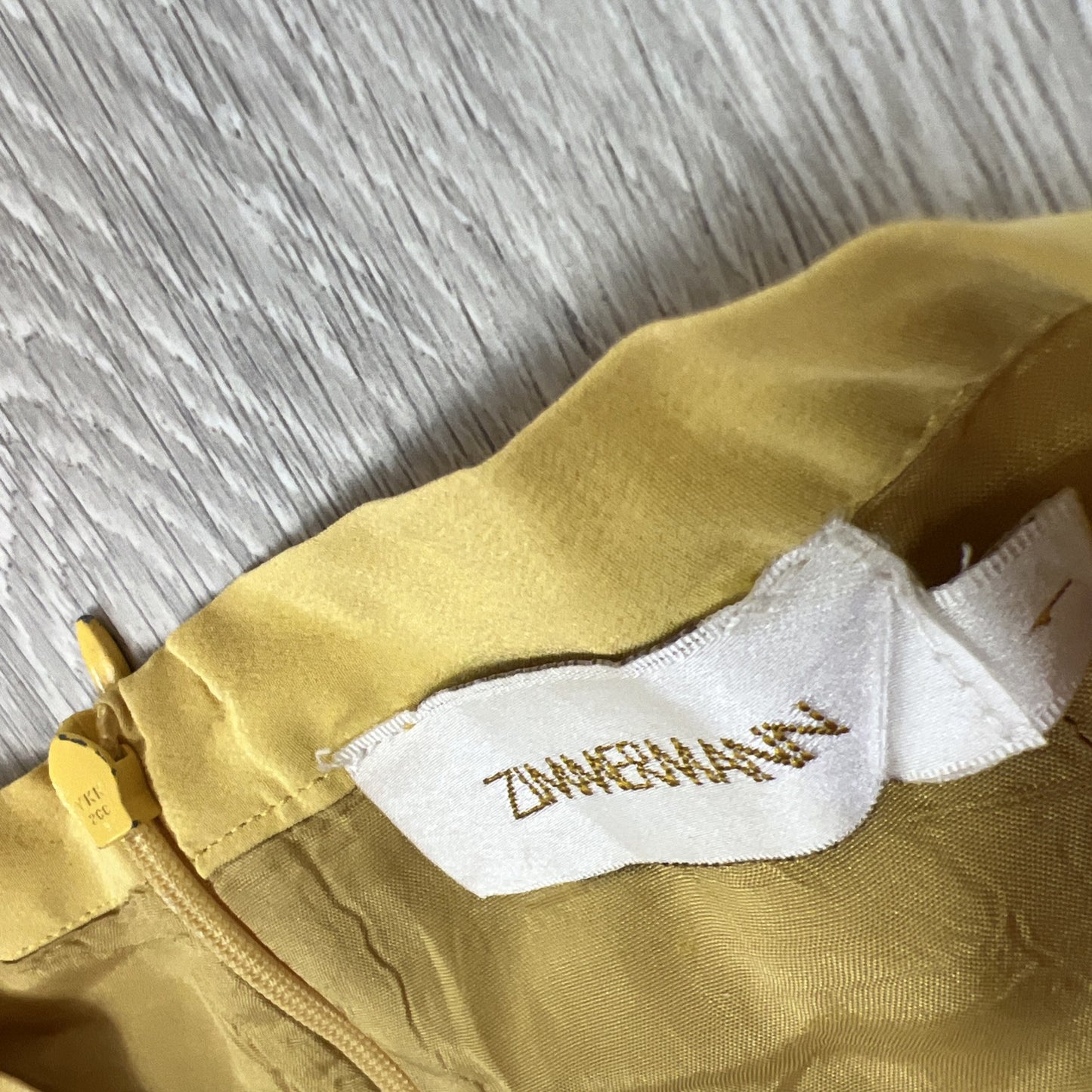 Zimmerman Womens Yellow Silk Skirt Size 1 (Minor damage/marks)