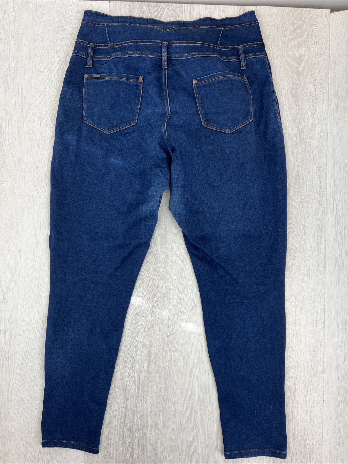 Chic Denim Womens Dark Wash Harley Corset Skinny Jeans Size 16