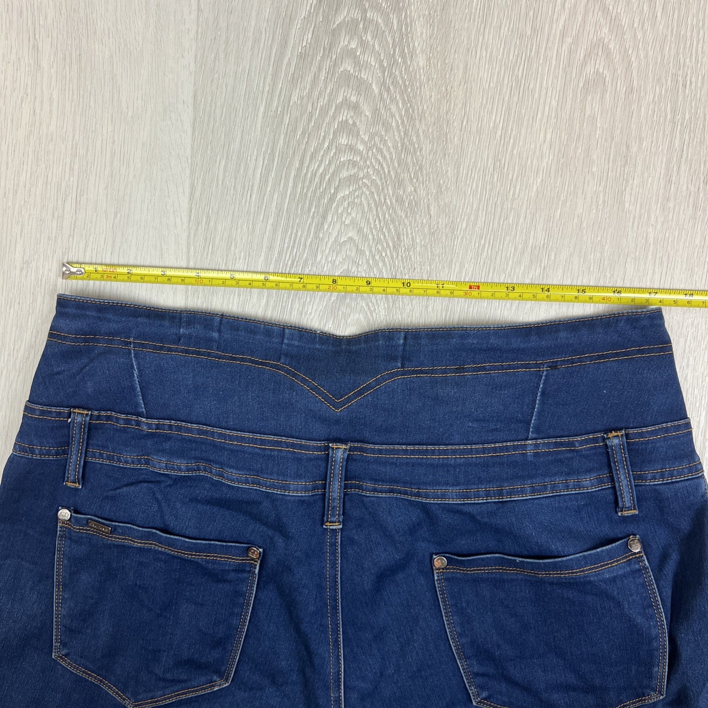 Chic Denim Womens Dark Wash Harley Corset Skinny Jeans Size 16