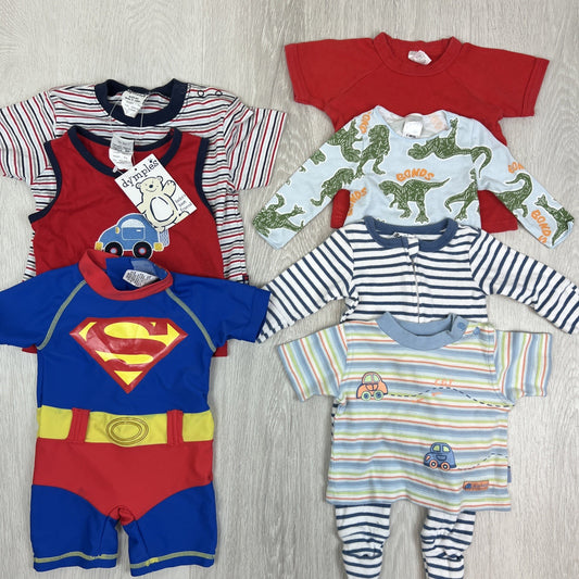 Bonds Pumpkin Patch Dymples Baby Boys Clothing Bundle Size 0-3 Months (00 & 000)
