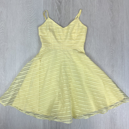 Dotti Womens Yellow A-Line Mini Dress Size 6