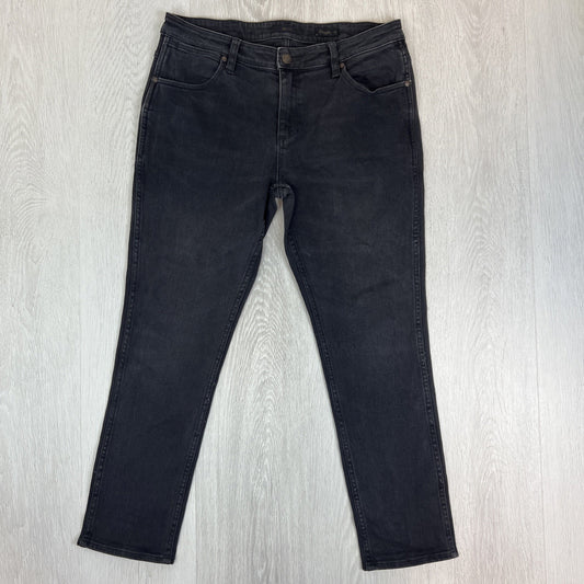 Wrangler Mens Black Slim Stretch Jeans Smith Size 33 Short