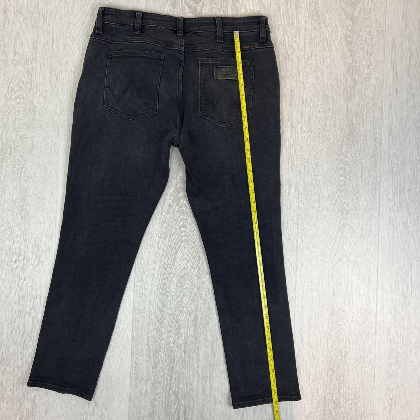 Wrangler Mens Black Slim Stretch Jeans Smith Size 33 Short