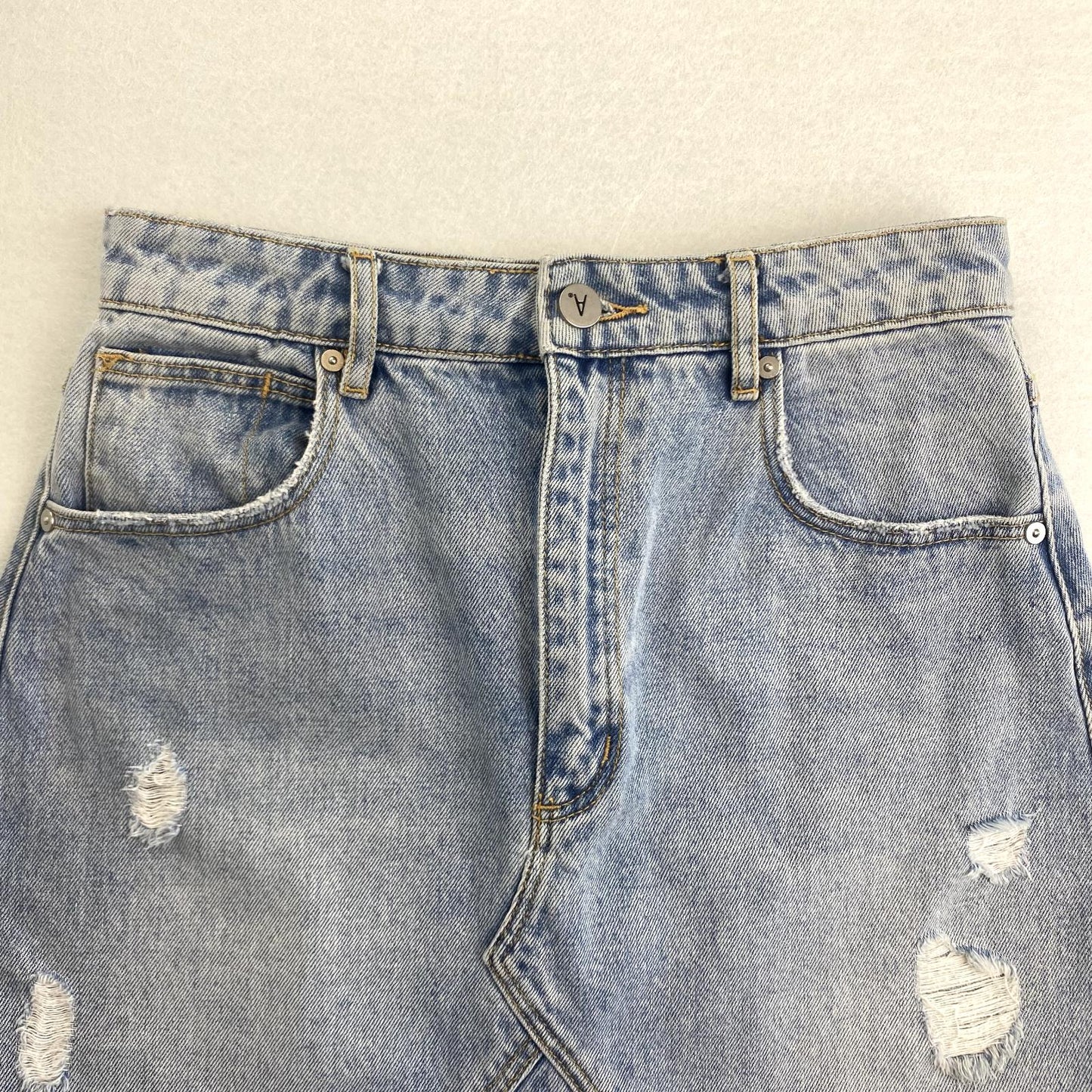 ABrand Womens A-Line Denim Mini Skirt Size 26 / AU 8