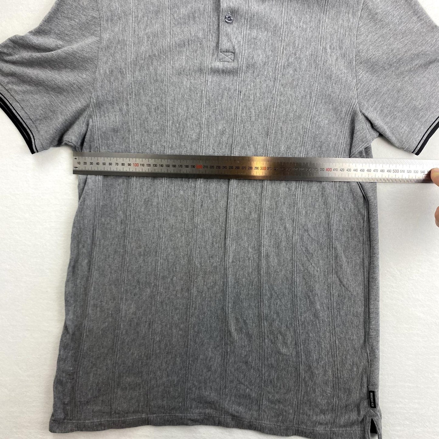 Ben Sherman Mens Grey Retro Polo Shirt Size Large