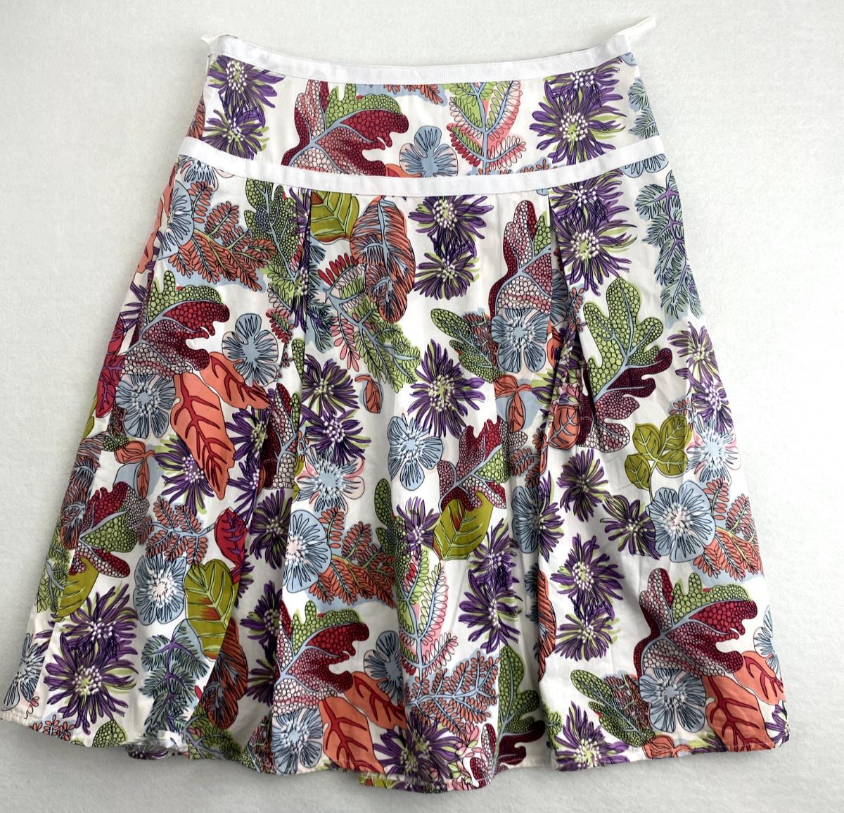 Esprit Womens Floral Pattern Pleated Skirt Size 6