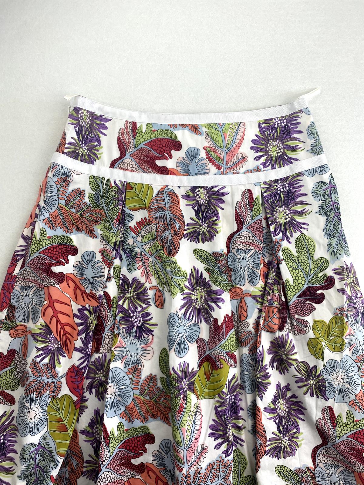 Esprit Womens Floral Pattern Pleated Skirt Size 6