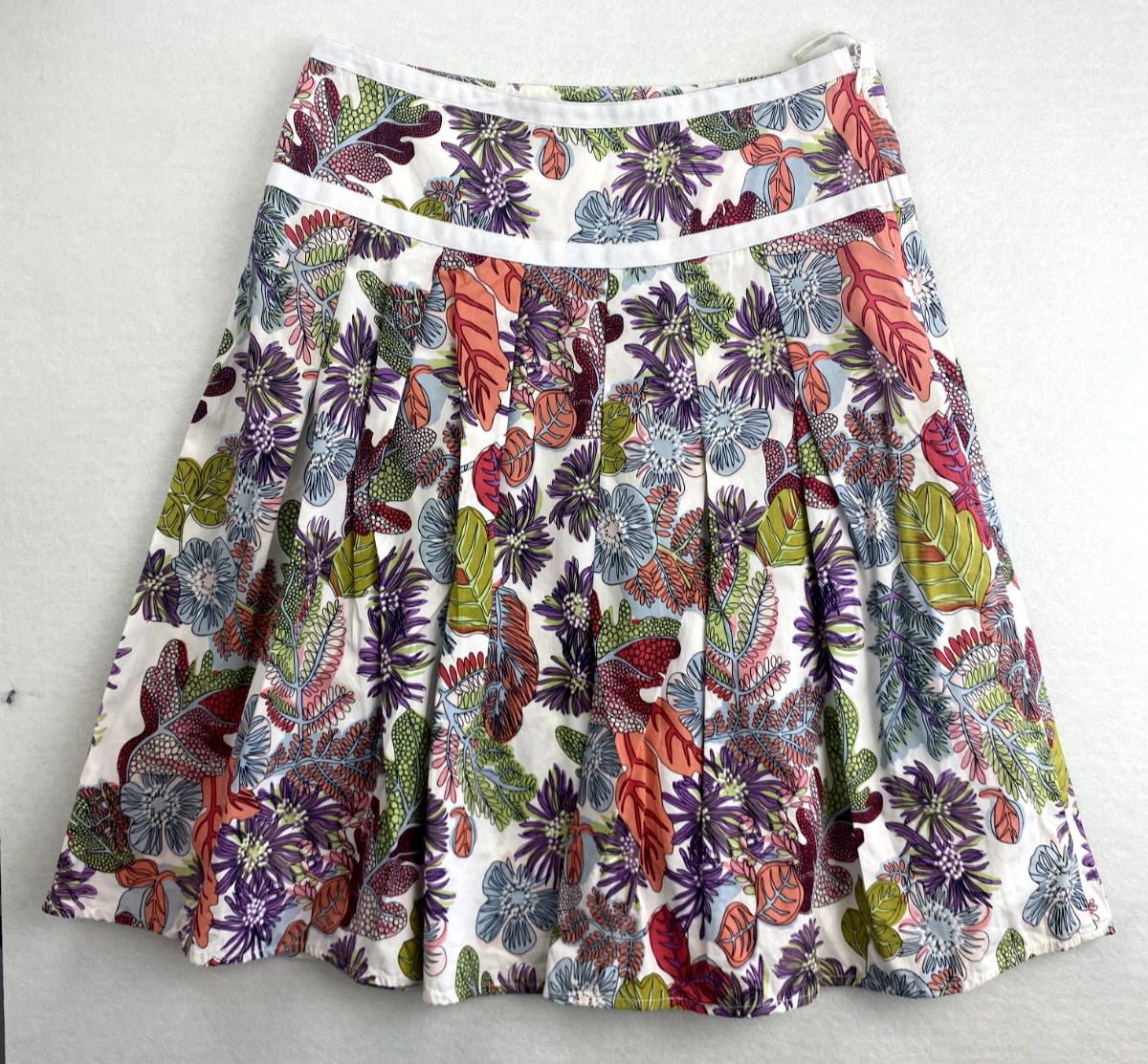 Esprit Womens Floral Pattern Pleated Skirt Size 6