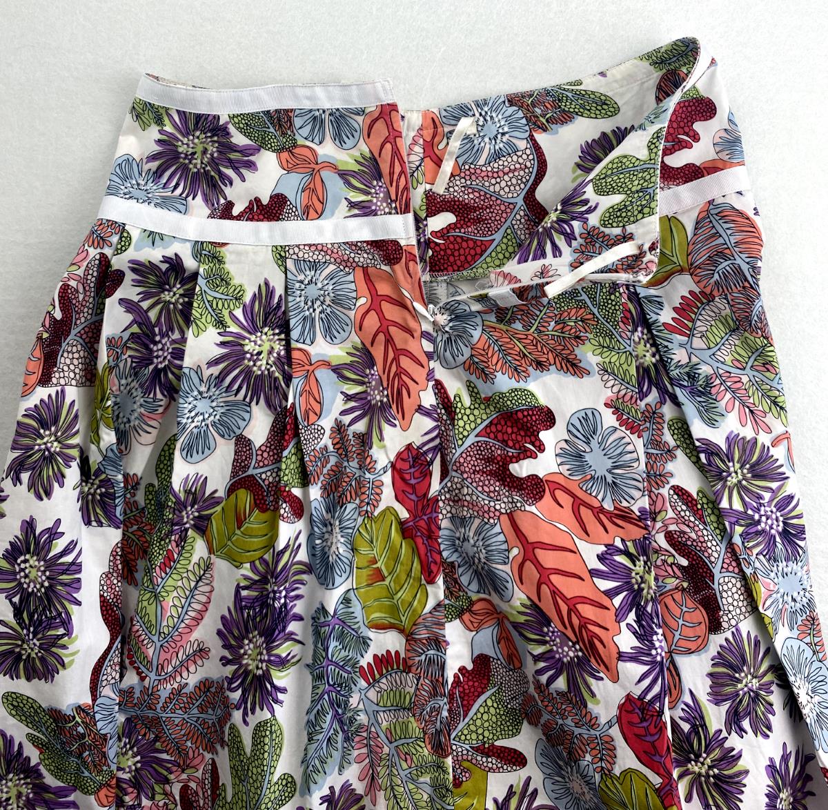 Esprit Womens Floral Pattern Pleated Skirt Size 6