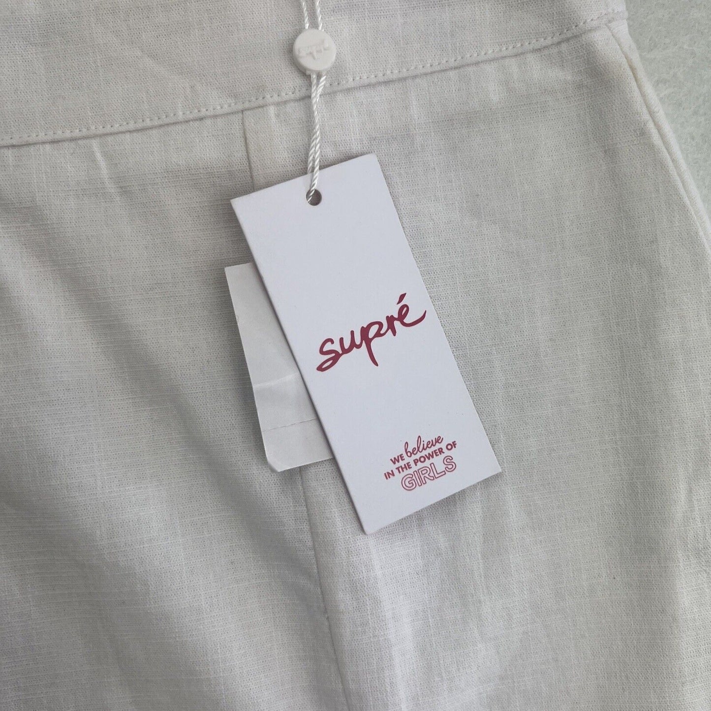 Supre Harlow Woven Mini Skirt White Size 10 (New)