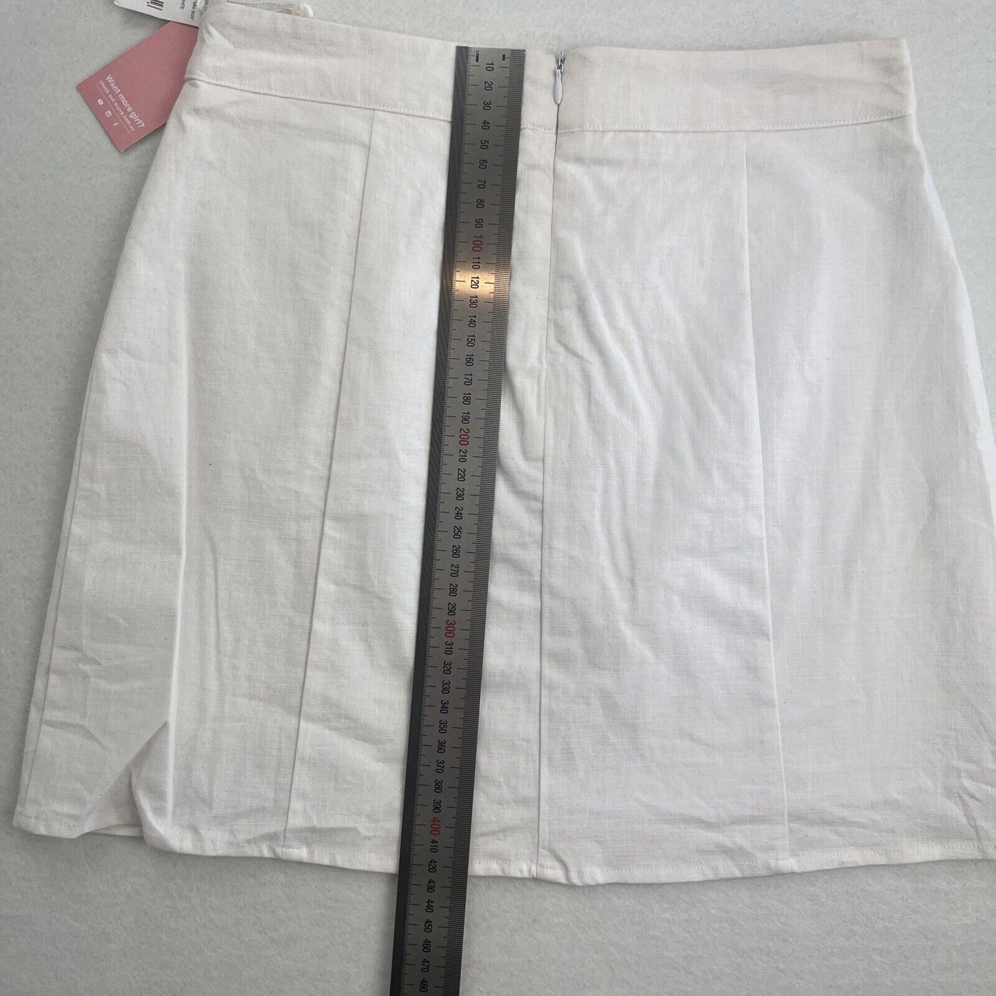 Supre Harlow Woven Mini Skirt White Size 10 (New)