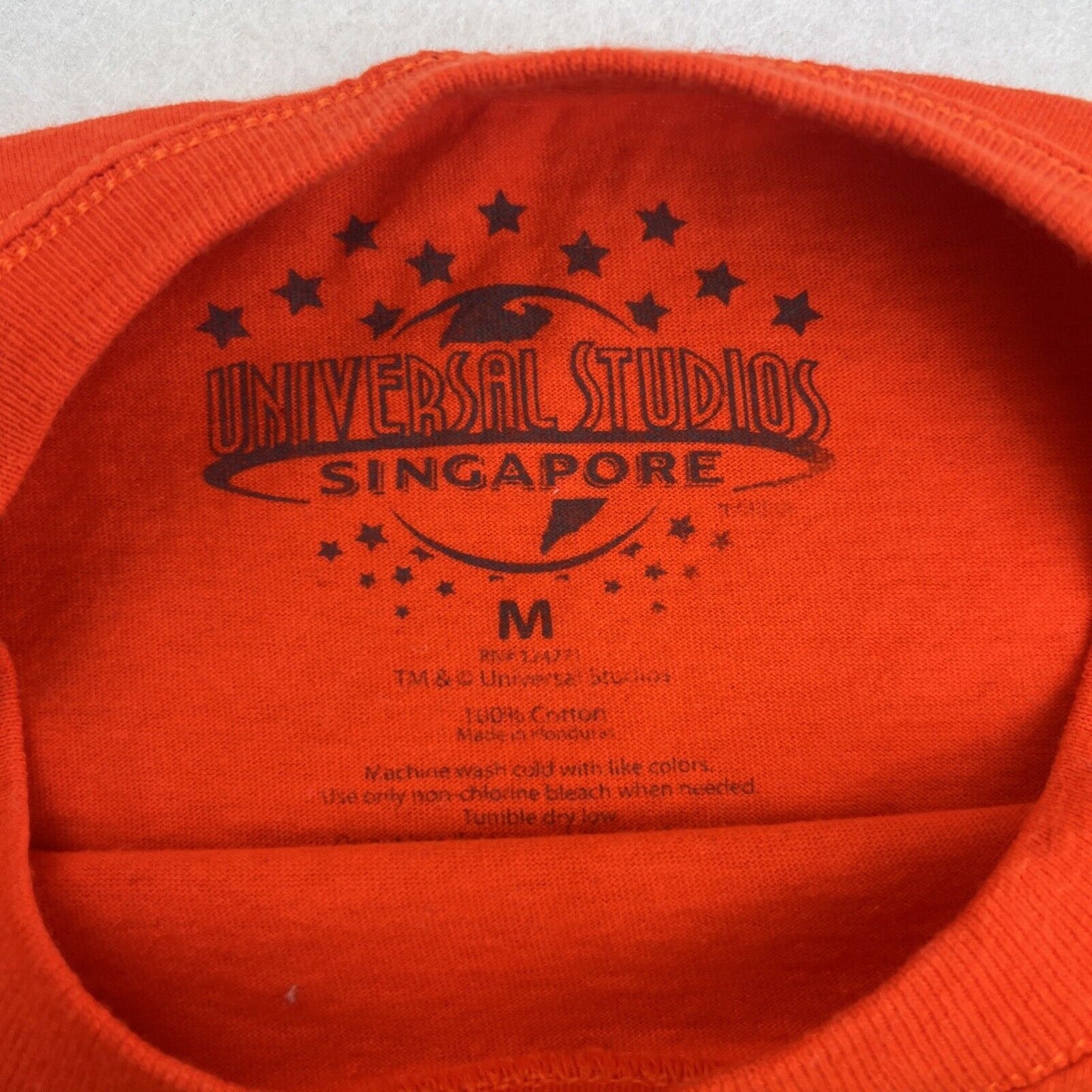 Universal Studios Singapore Mens Orange T-Shirt Size Medium