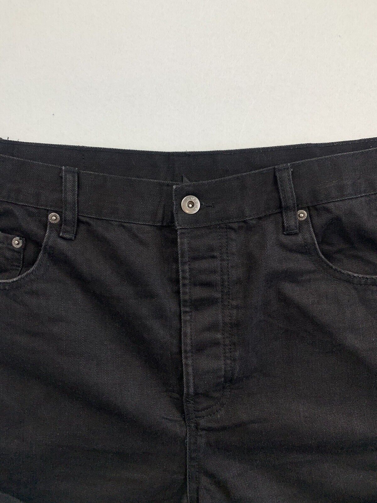 Huffer Womens Black Denim Shorts Size 14