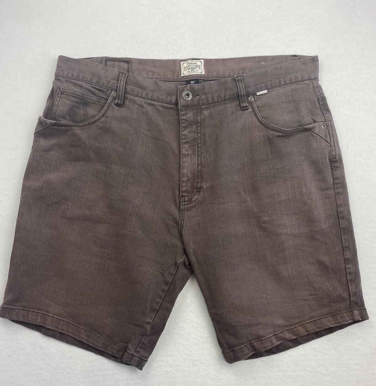 Ocean And Earth Mens Brown Shorts Size 36