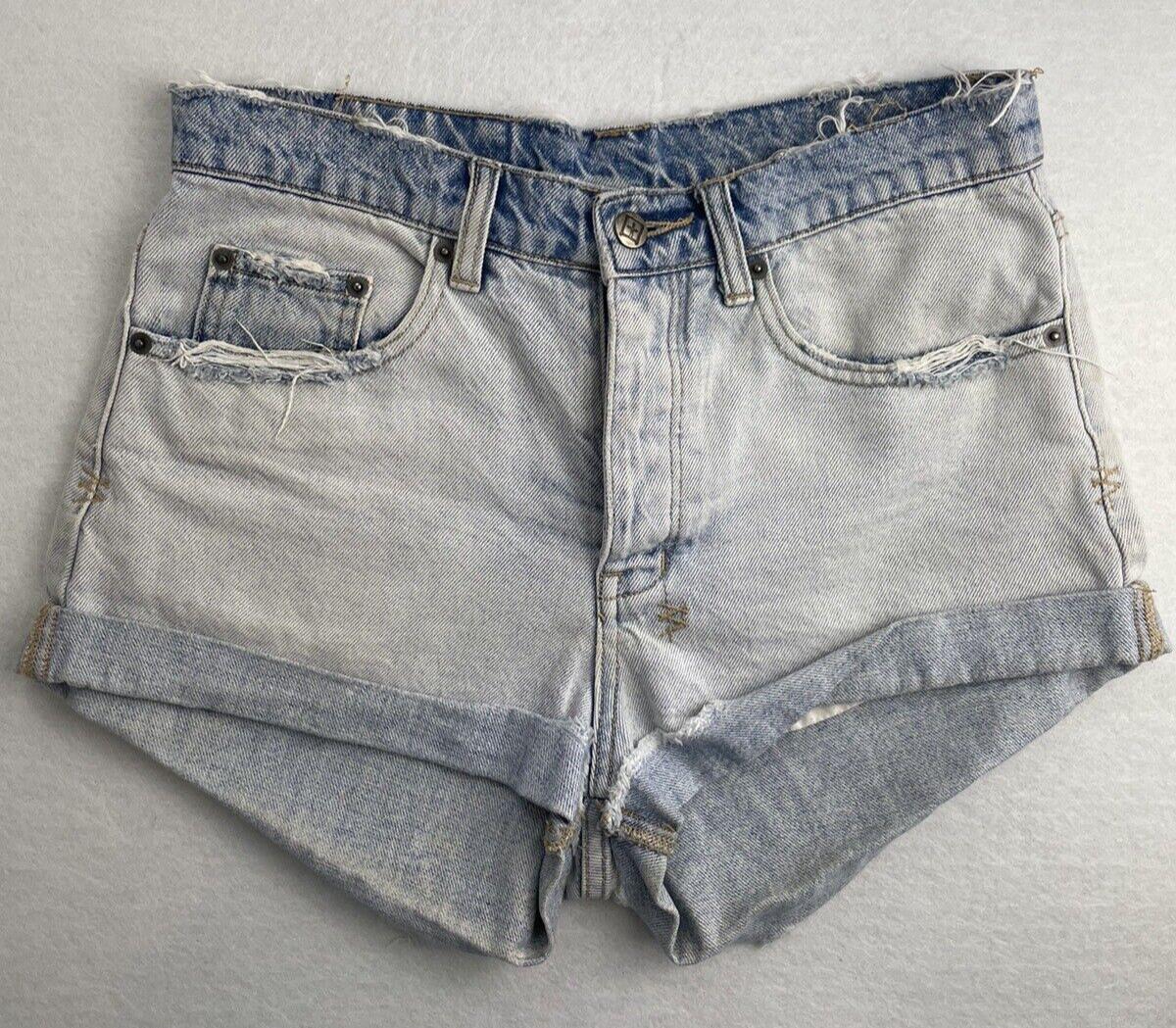 Ksubi Womens Light Wash Denim Shorts Size 24