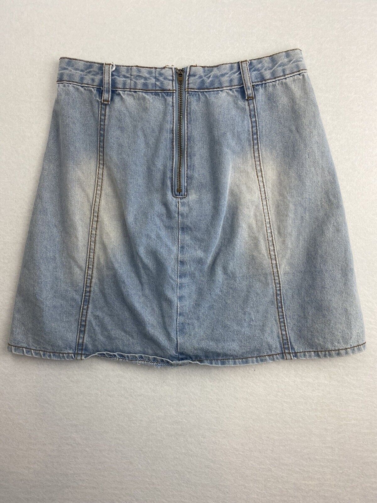 One Way Denim Womens Light Wash Denim Skirt Size 8