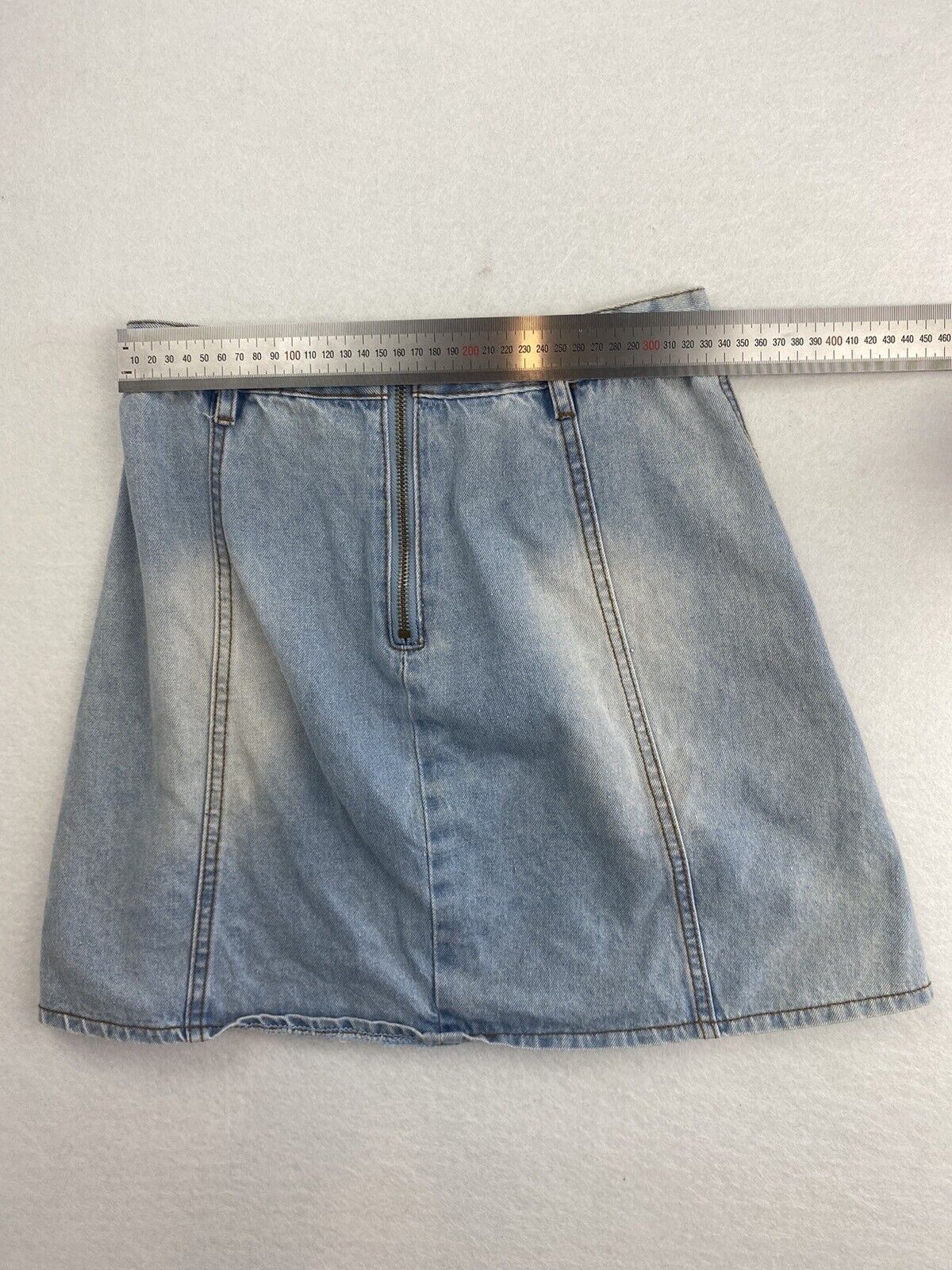 One Way Denim Womens Light Wash Denim Skirt Size 8