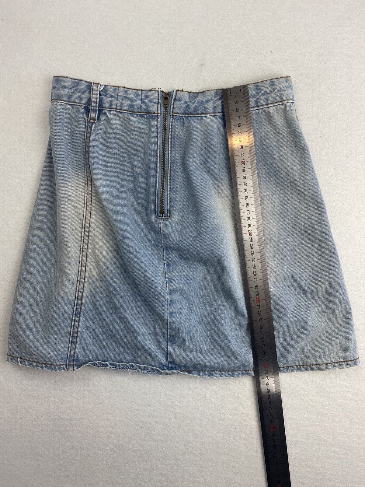 One Way Denim Womens Light Wash Denim Skirt Size 8