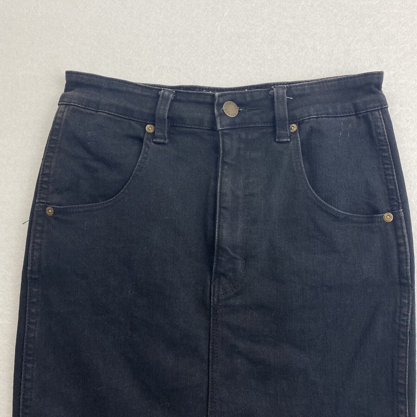 Rolla's Womens Black Denim  Hi Rise Mini Skirt Size 9