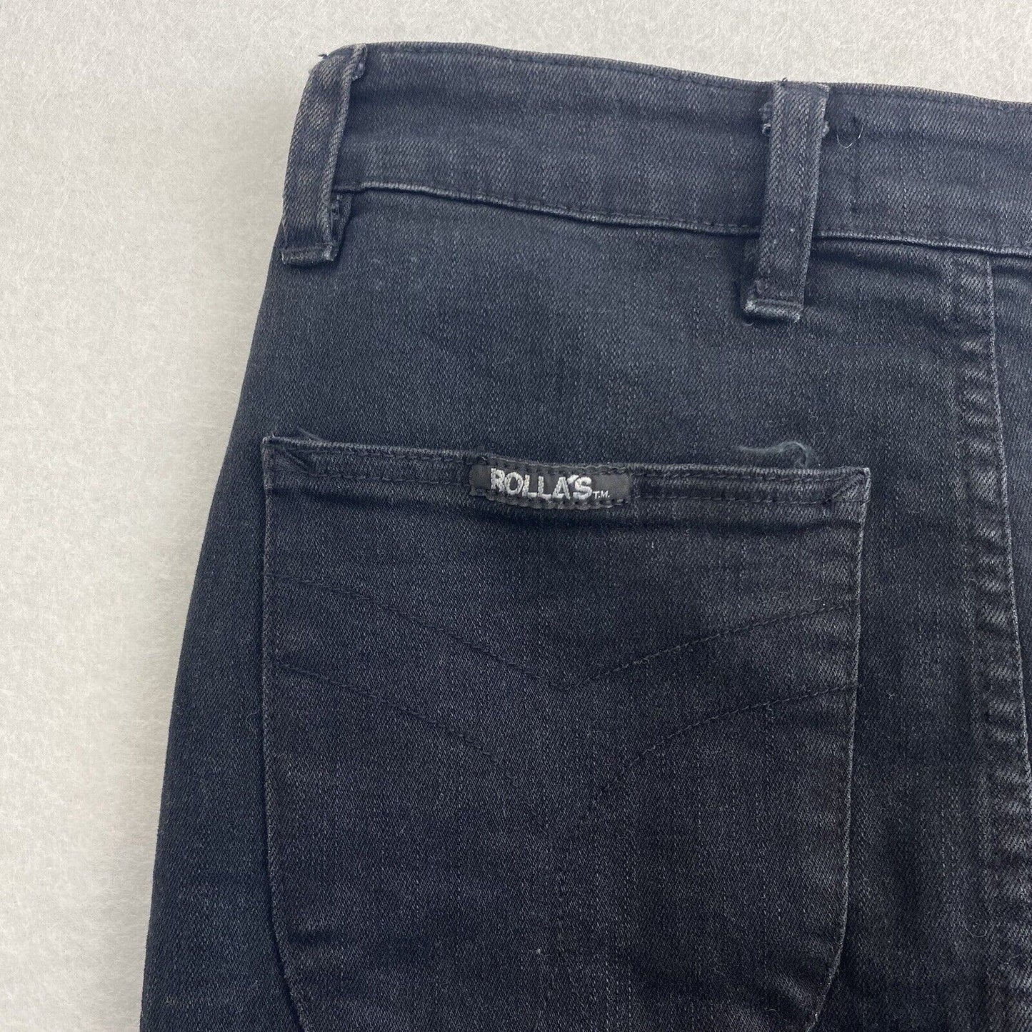 Rolla's Womens Black Denim  Hi Rise Mini Skirt Size 9