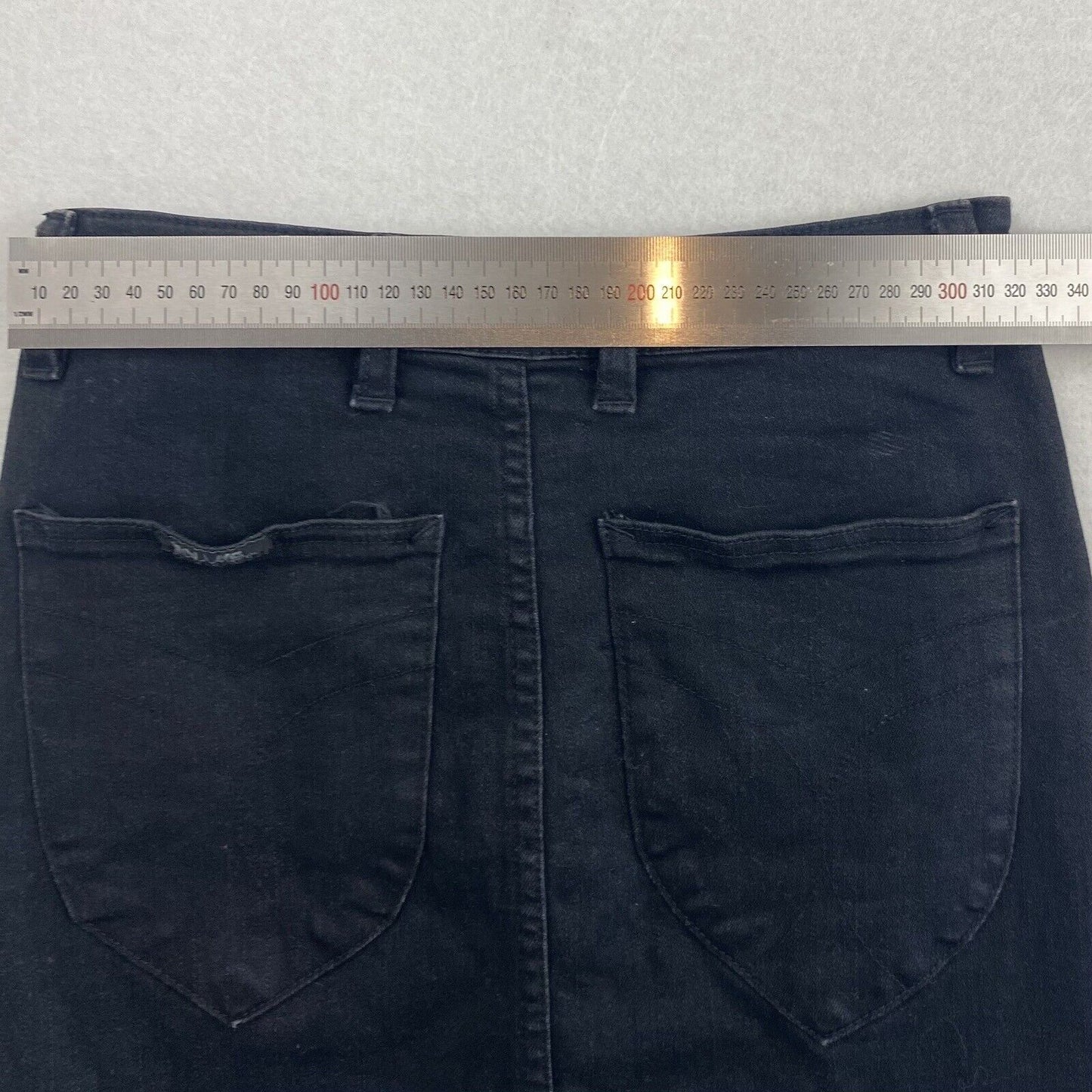 Rolla's Womens Black Denim  Hi Rise Mini Skirt Size 9