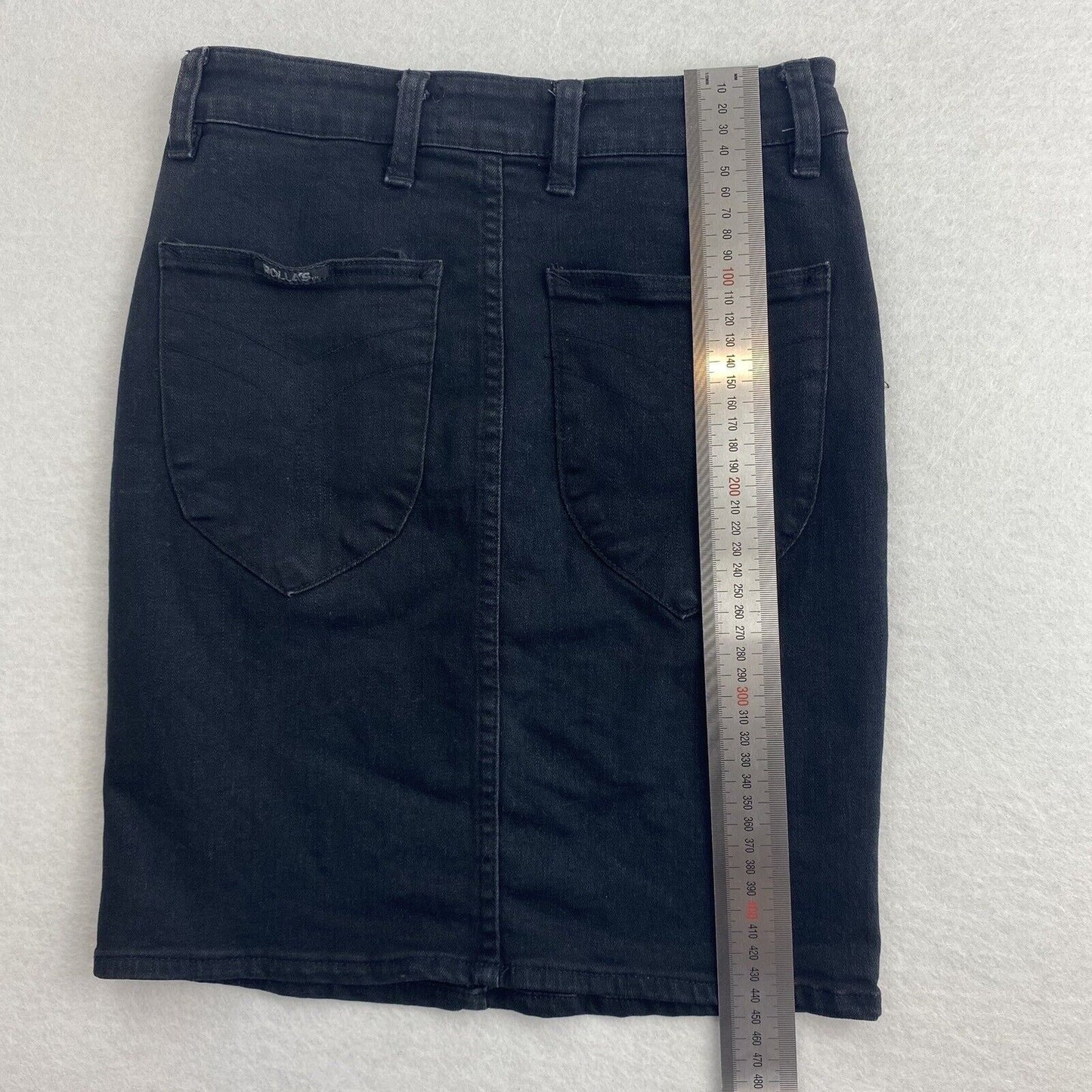 Rolla's Womens Black Denim  Hi Rise Mini Skirt Size 9