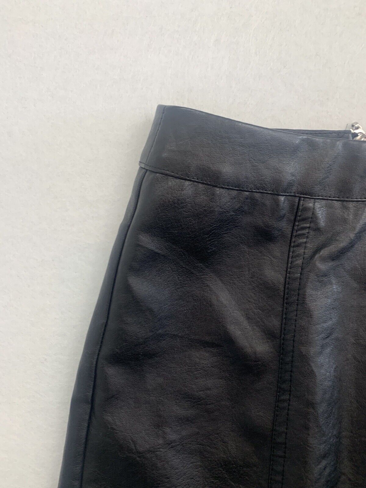 Calli Women’s Black Faux Leather Skirt Size 6