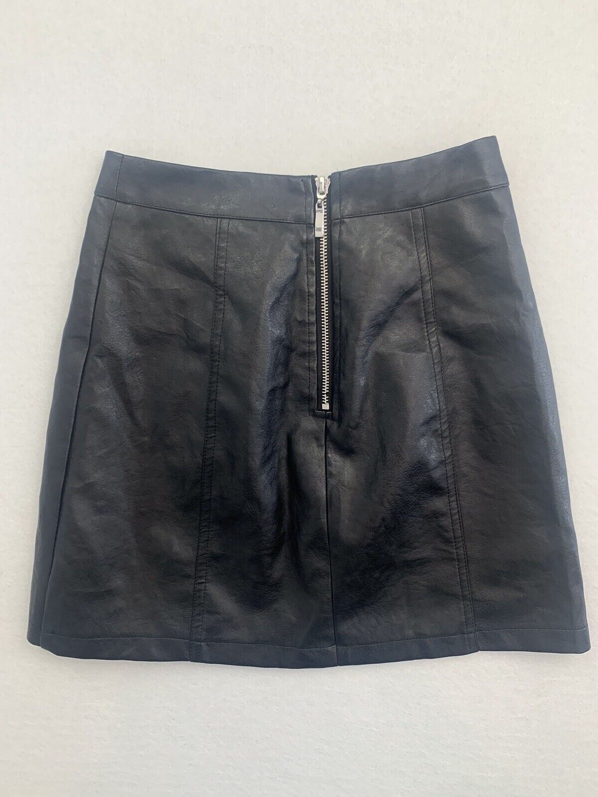 Calli Women’s Black Faux Leather Skirt Size 6