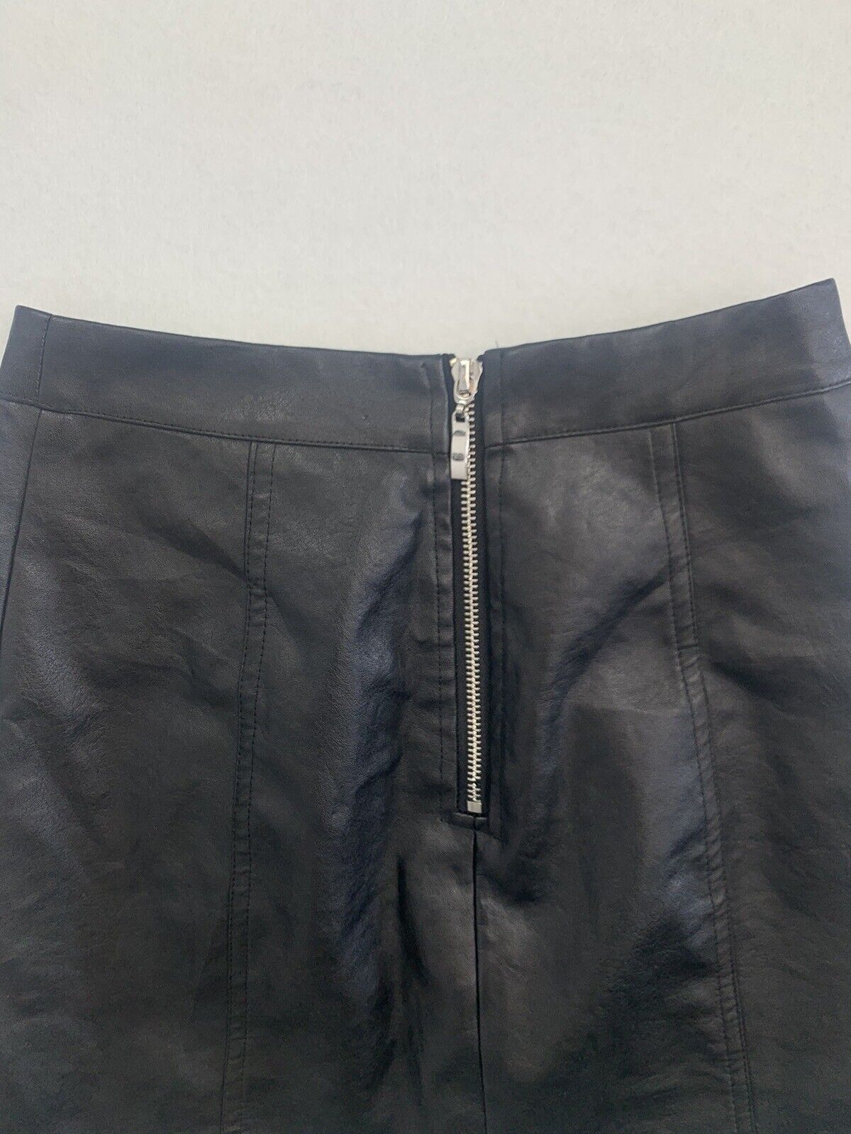 Calli Women’s Black Faux Leather Skirt Size 6