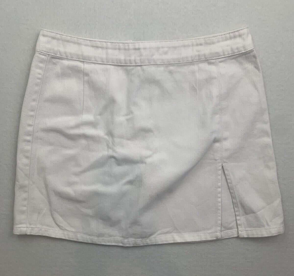 Ghanda Women White Denim Skirt Size 12