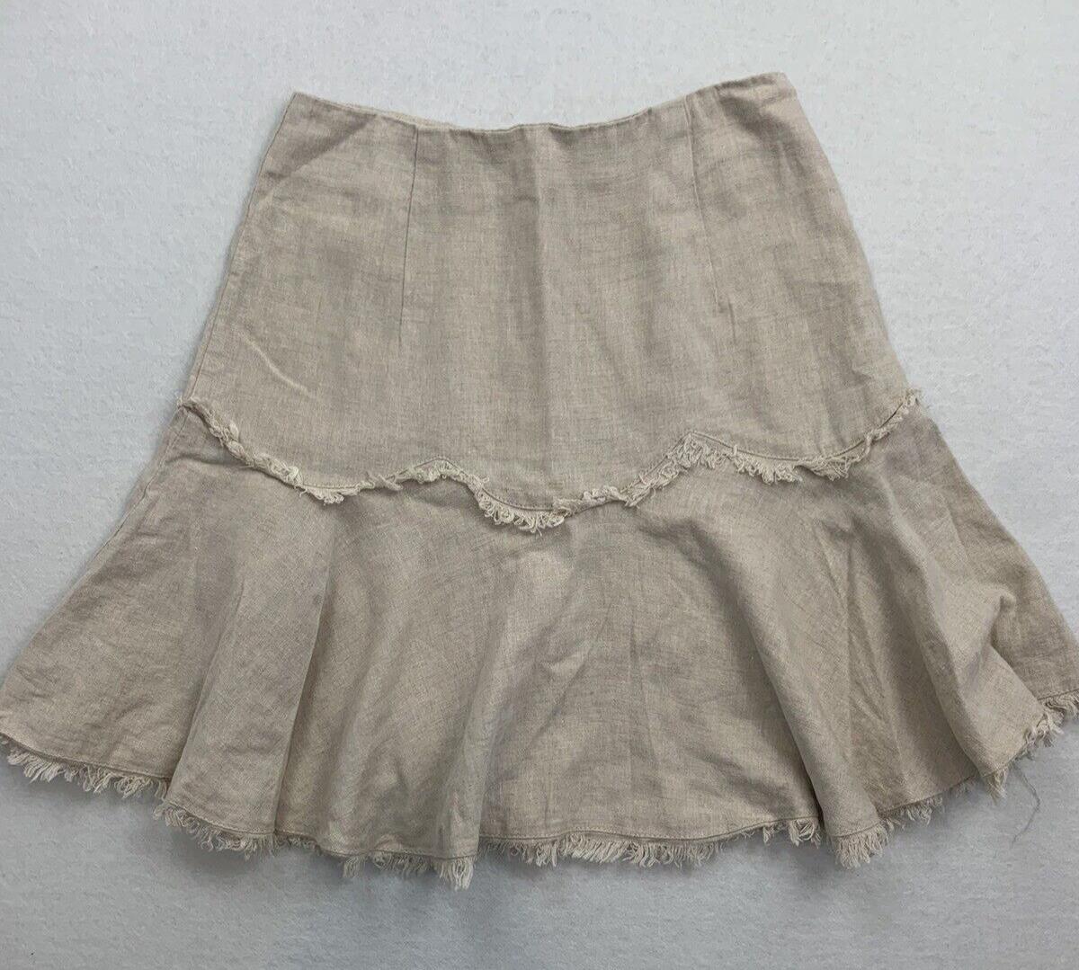 Rumor Womens Beige Skirt Size 6