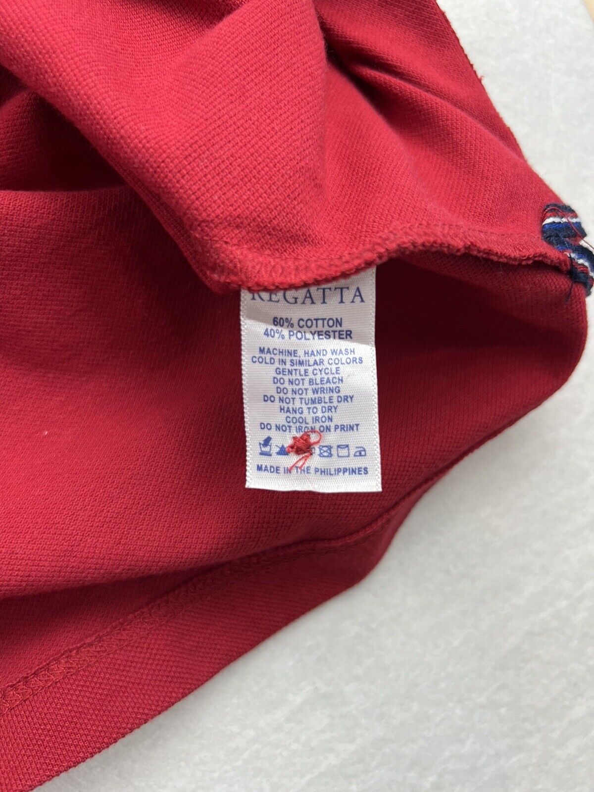 Regatta Mens Red Polo Shirt Size Medium