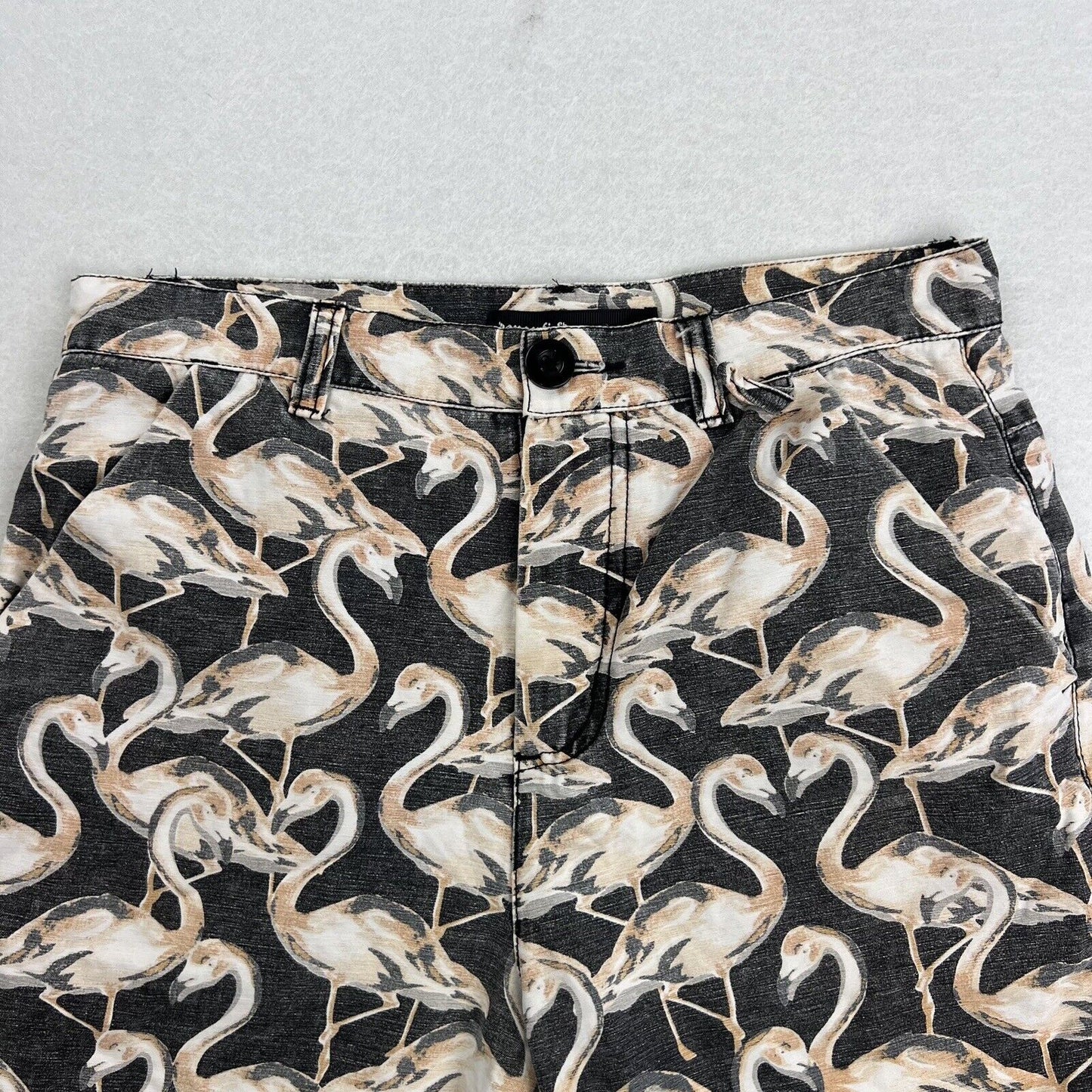 Dangerfield Mens Chino Flamingo Shorts Size 28