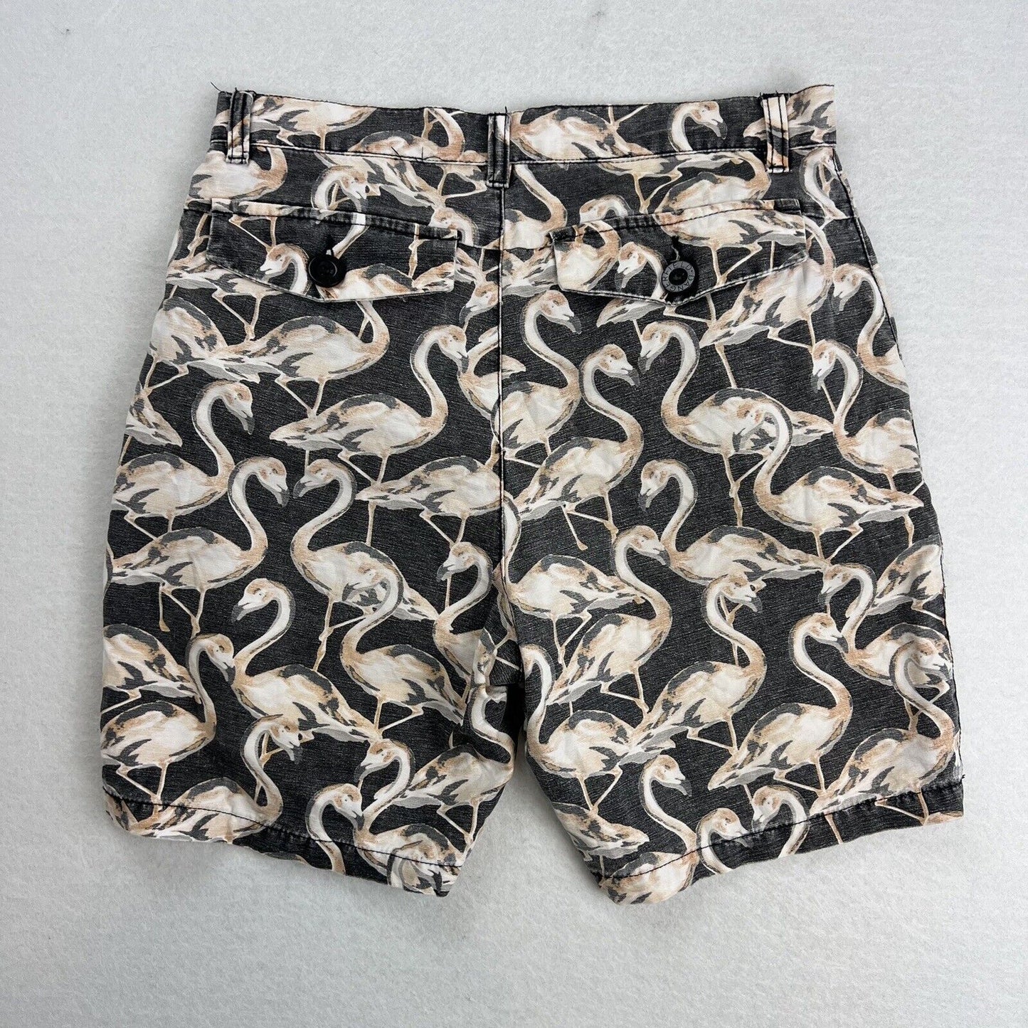 Dangerfield Mens Chino Flamingo Shorts Size 28