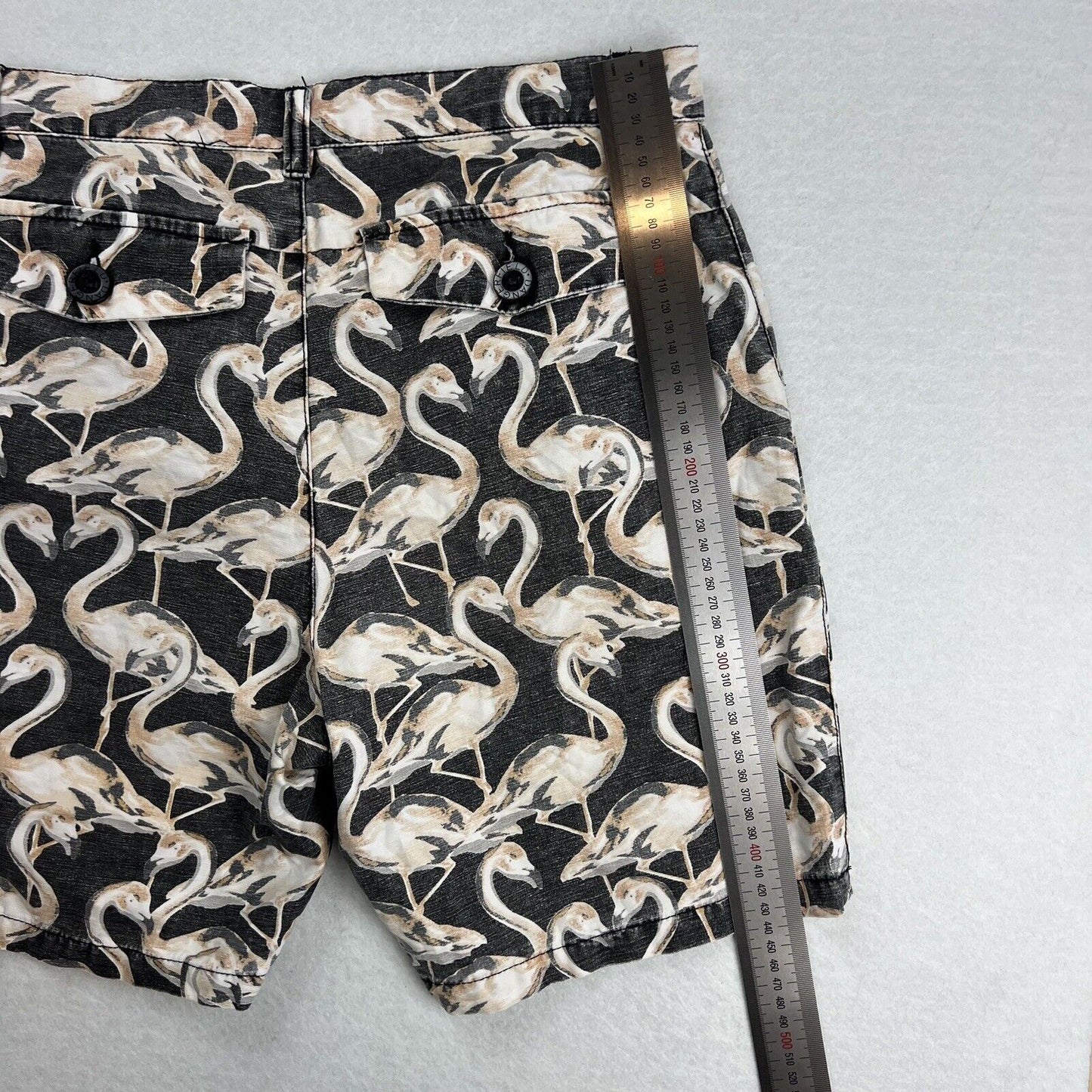 Dangerfield Mens Chino Flamingo Shorts Size 28