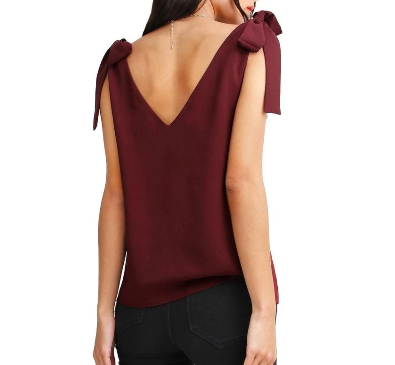 Belle & Bloom Womens Maroon Tank Top Medium (New)