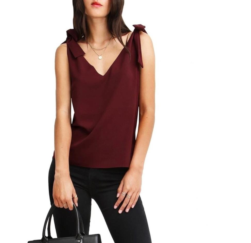 Belle & Bloom Womens Maroon Tank Top Medium (New)
