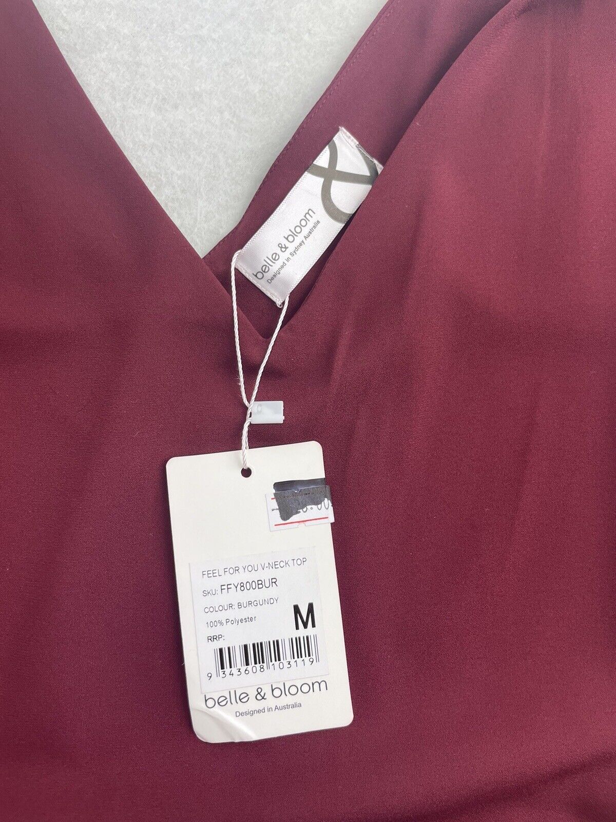 Belle & Bloom Womens Maroon Tank Top Medium (New)