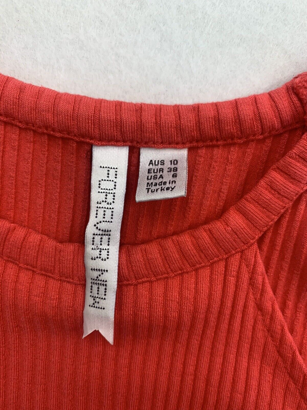 Women’s Forever New Ribbed Tank Top Size 10
