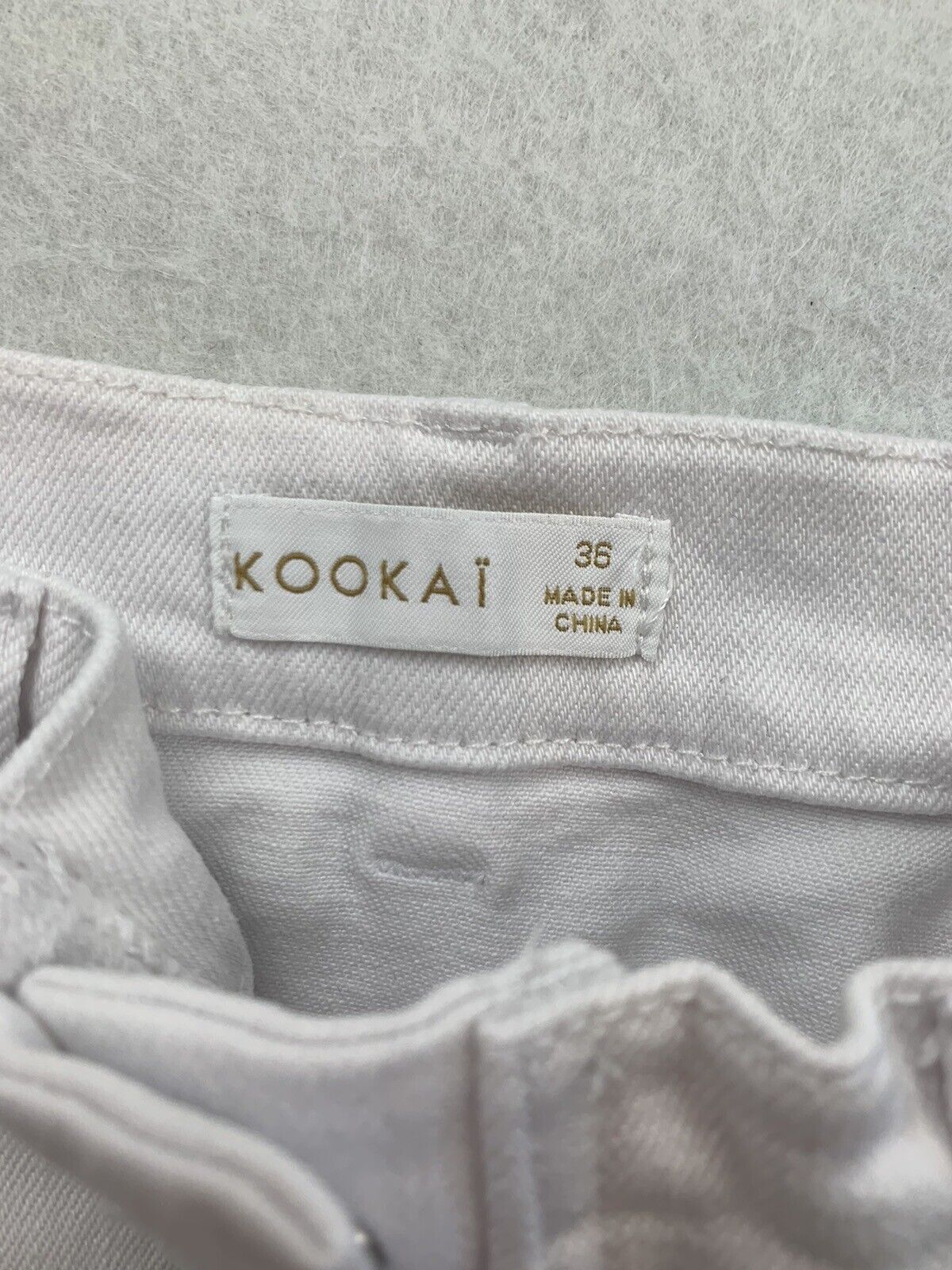 Women’s Kookai White Denim Skirt Size 36