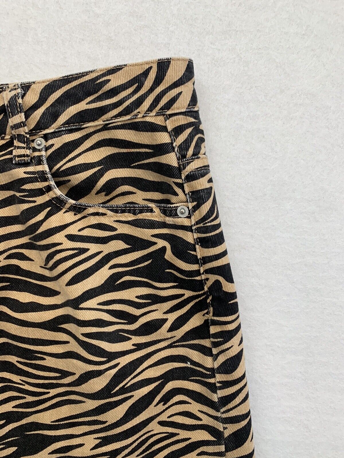 Denim Co Womens Animal Print Denim Skirt Size UK 8