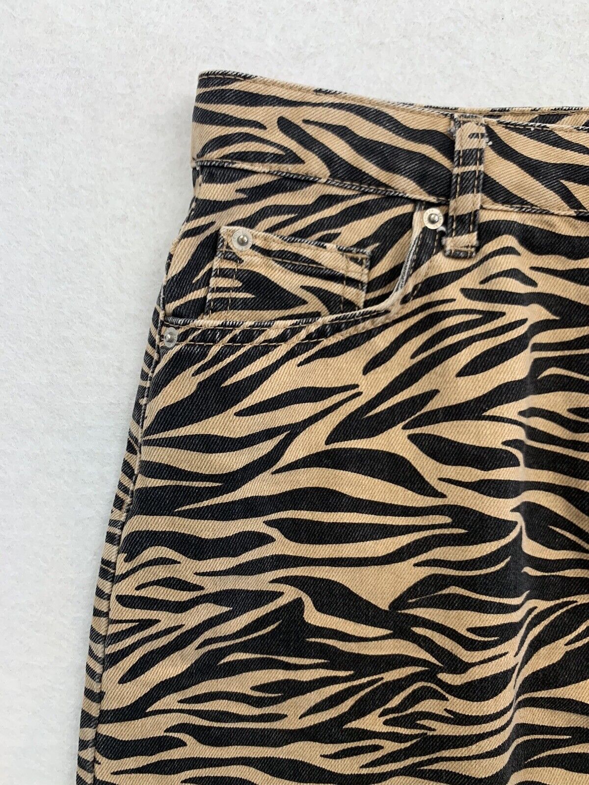 Denim Co Womens Animal Print Denim Skirt Size UK 8