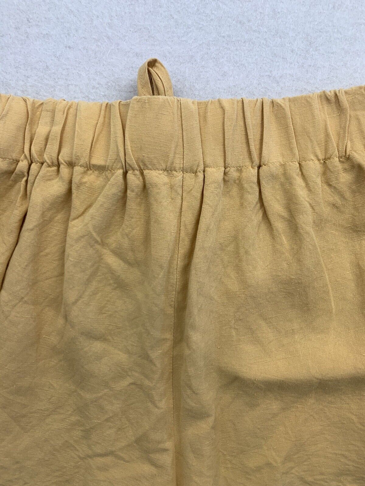 Subtitled Womens Yellow Linen Blend Shorts Size Large