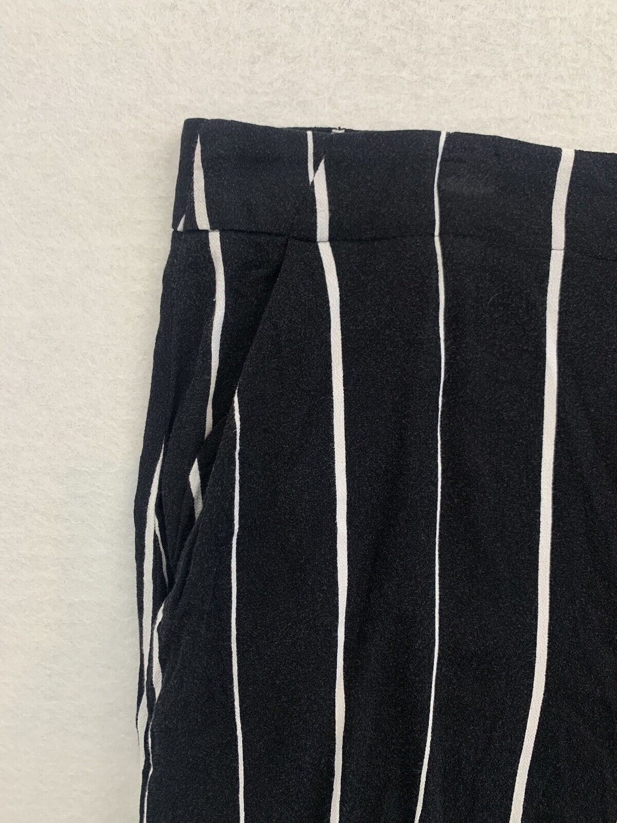 Fate Womens Black Striped Shorts Size 12