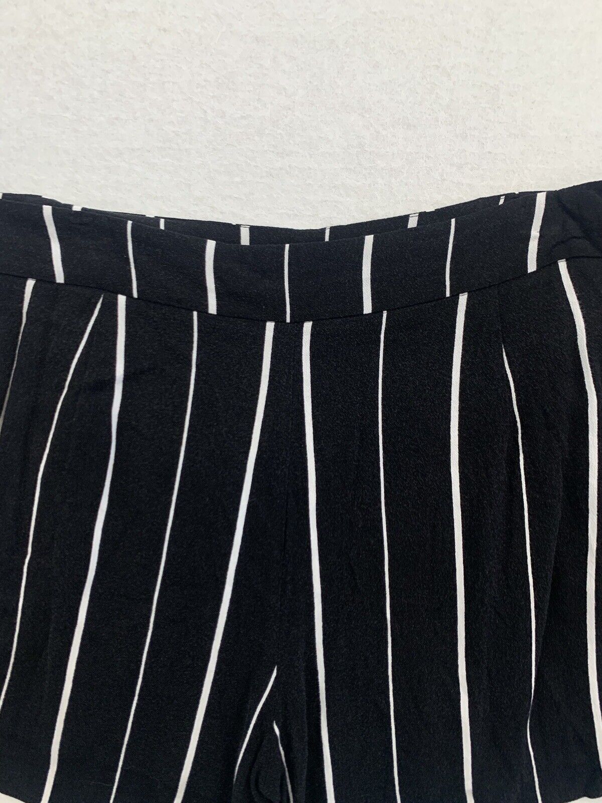 Fate Womens Black Striped Shorts Size 12