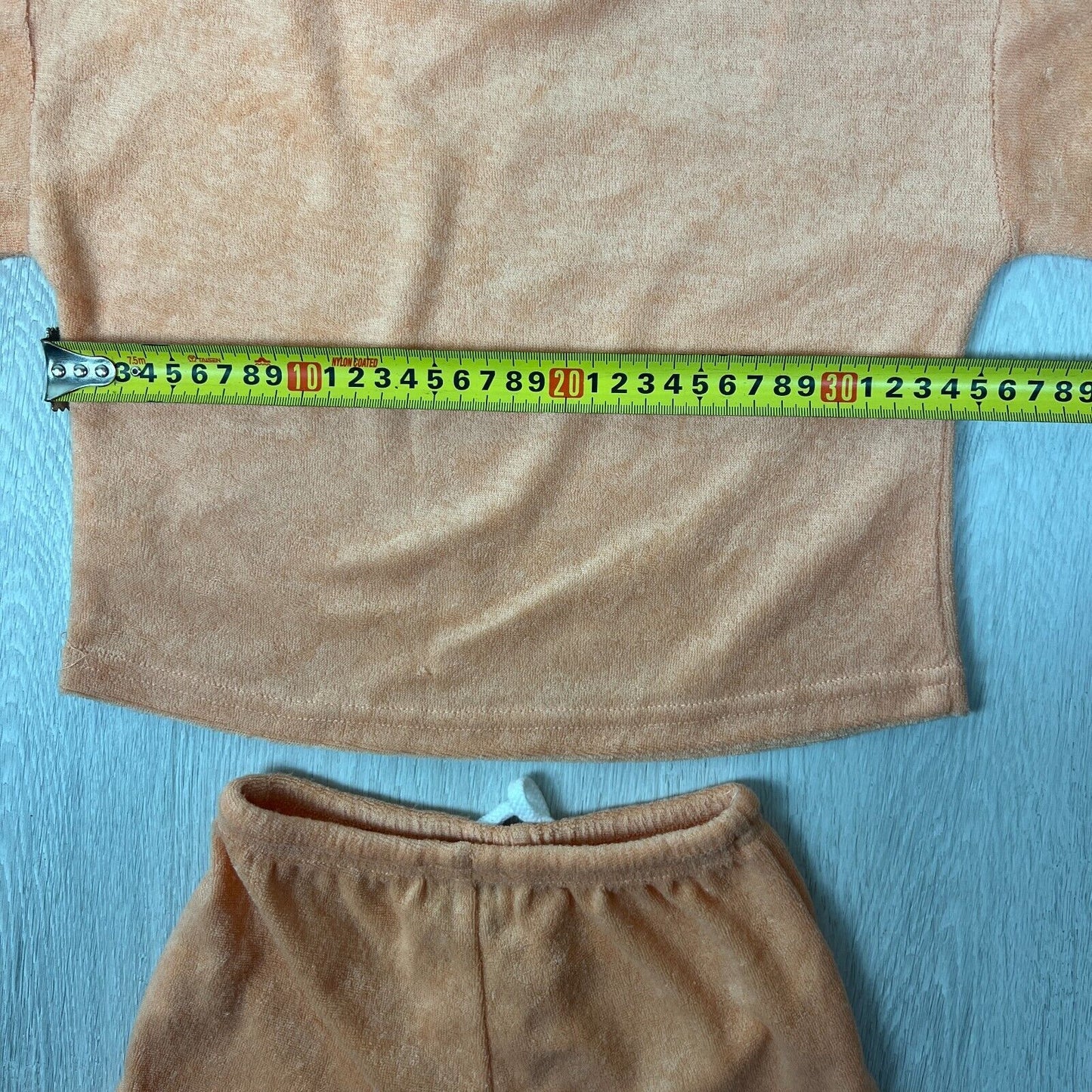 Sabo Skirt Mini Girls Orange Terry Shirt & Short Set Size 12-18 Months