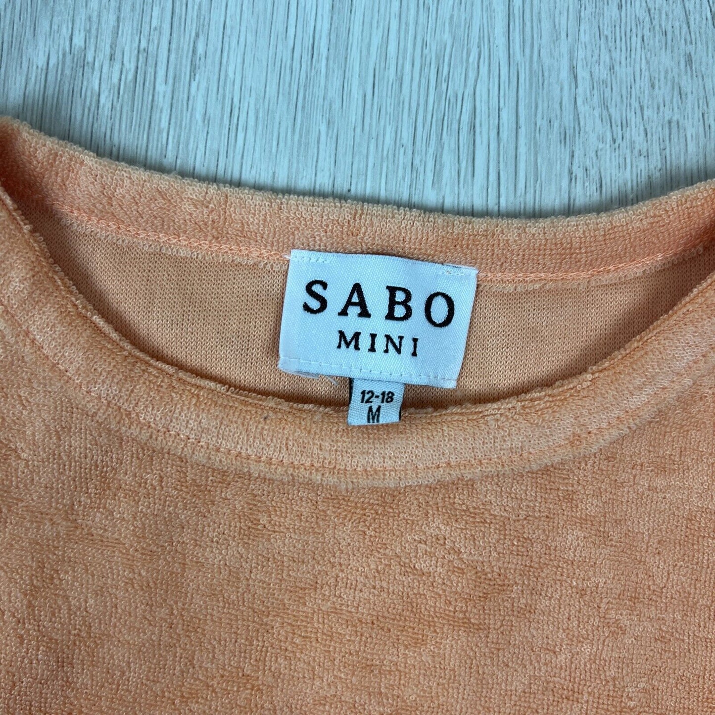 Sabo Skirt Mini Girls Orange Terry Shirt & Short Set Size 12-18 Months